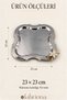 Yonca Mini Daisy Stainless Steel 6-Piece Tea Coffee Engagement Presentation Tray - 5