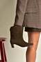 Z654580061 Brown Genuine Leather Suede Thick Heeled Women's Boots