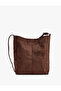 Faux Suede Long Strap Hobo Bag - 4