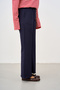 Women's Çima Detail Elastic Waist Pants Navy Blue - 4