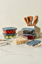 Set of 5 Rectangular Storage Containers 600 ml Refrigerator Organizer Freezer Compatible - 2