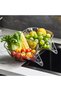Multi-Purpose Fruit and Vegetable Washing Strainer Transparent Salad Preparation and Serving Bowl - 3