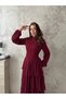 Women's Layered Detailed Long Tulle Wedding Engagement Marriage Invitation Graduation Dress - 6