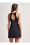 Rochie mini, neagră - 2
