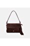 Women's Brown Tassel Detailed Suede Textured Shoulder Bag