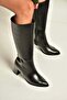 Z480173260 Black Rustic Thick Heeled Women's Boots