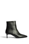 Z676588909 Black Knitted Detailed Kitten Heeled Ankle-Length Women's Boots - 5