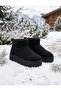 Women's Thick Heeled Fur-Lined Boots, Cold Resistant - 2