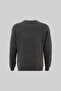 Men's Thessaloniki Knitted Clean Stitching Crew Neck Oversize Knitwear Anthracite - 2