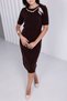 Scarf Short-Sleeved Knitwear Dress - 5