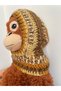 Baby Kids Hand Knitted Knitted Neck Collar Beanie Balaklava Cinnamon Brown Cream 1-3 Years Old - 2