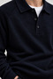 Polo Collar Buttoned Men's Knit Sweater |   Mew5111328-1 - 4