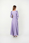 Imported crepe satin square neck kilosh dress - lila - 5