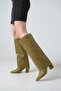 Women's Wanda Snap-On Boots - Green-Patent Leather - 3