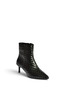 Z676588909 Black Knitted Detailed Kitten Heeled Ankle-Length Women's Boots - 6