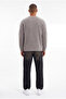 Men's Thessaloniki Knitted Clean Stitching Crew Neck Oversize Knitwear Gray - 7