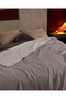 Caureo single jacquard cotton blanket - cream/grey - 3