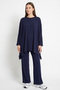 Asymmetrical Cut Suit 202706 - Dark Blue