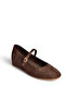 Y250770702 Brown Suede Low Wedge Sole Women's Shoes - 5