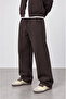 Men's Pocket Detailed Panda Baggy Sweatpants Brown - 2