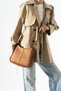 Royal Model Tan Suede Women's Hand and Shoulder Bag - 2