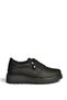 U555040401 Black Genuine Leather Nubuck Women's Shoes - 6