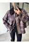 Velvet Collar Plaid Jacket - 0209 - 2