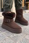 Women's - Girls' Winter Fur Boots Anatomical Sole Foldable Boots Mini - Long Boots - 4