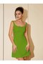 Rochie mini, verde - 7