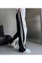 Street Wear Style Double Color Stripe Detail Y2K Oversized Sweatpants - 3