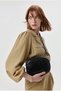 Women's Faux Leather Adjustable Cross Strap 2-Compartment Shoulder Bag Black Shiny