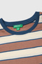 Boys' brown mix logo embroidered striped long sleeve t-shirt - 3