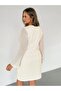 Rochie mini, de culoare crem - 2