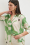 Watercolor pattern shirt green - 6