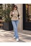 Women's Stand Collar Belted Short Trench Coat - 5