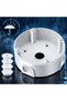 Metal CCTV Camera Junction Box, Round Security Camera Mounting Base, Waterproof Cable Management Box for Dome & Bullet Cameras, Universal CCTV Mounting Bracket with Screws and Wall Plugs, White - 3