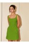 Rochie mini, verde - 3