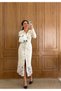 Women's Lalena Lace Patterned Lined Stylish Long Sleeve Midi Dress - 3