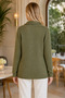 Women's Open Front Long Sleeve Knitted Patterned Woven Detailed Comfortable Fit Soft Textured Elegant Casual Khaki Knitwear Cardigan - 3