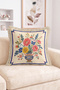 Vintage Floral Vase Patterned Fringed-Tasseled Throw Pillow Cover - 2