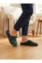 Embroidered Patterned Plush Lined Indoor House Slippers Soft Non-Slip Sole