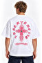 Unisex Women's Men's Forever World Pink Patterned Design Printed Oversized Thick Fabric Relaxed Fit T-Shirt