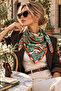 Betty Oranj-Green Scarf 70*70 cm - 3