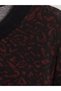 Burgundy Patterned Women's T-Shirt - 3