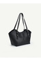 Black Shk355 Large Volume, Buckle Detailed, Zippered, Adjustable Strap, Hand and Shoulder Bag - 4