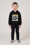 Boy's Sweatshirt with Hood, Printed, 2 Thread Fleece, 100% Cotton - 3