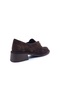 Genuine Suede Leather 4 cm Heeled Women's Lace-Up Loafer Shoes - 4