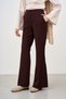 Women's Spanish Style Half Elastic Pants Bitter Brown - 4