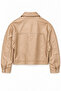 Oversized Fit, Zipper Closure, Double Pocket Flap, Short, Seasonal, Shirt Collar, Faux Leather Jacket 695 - 5