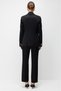 Women's Single Button Jacket with Metal Accessories Black - 4